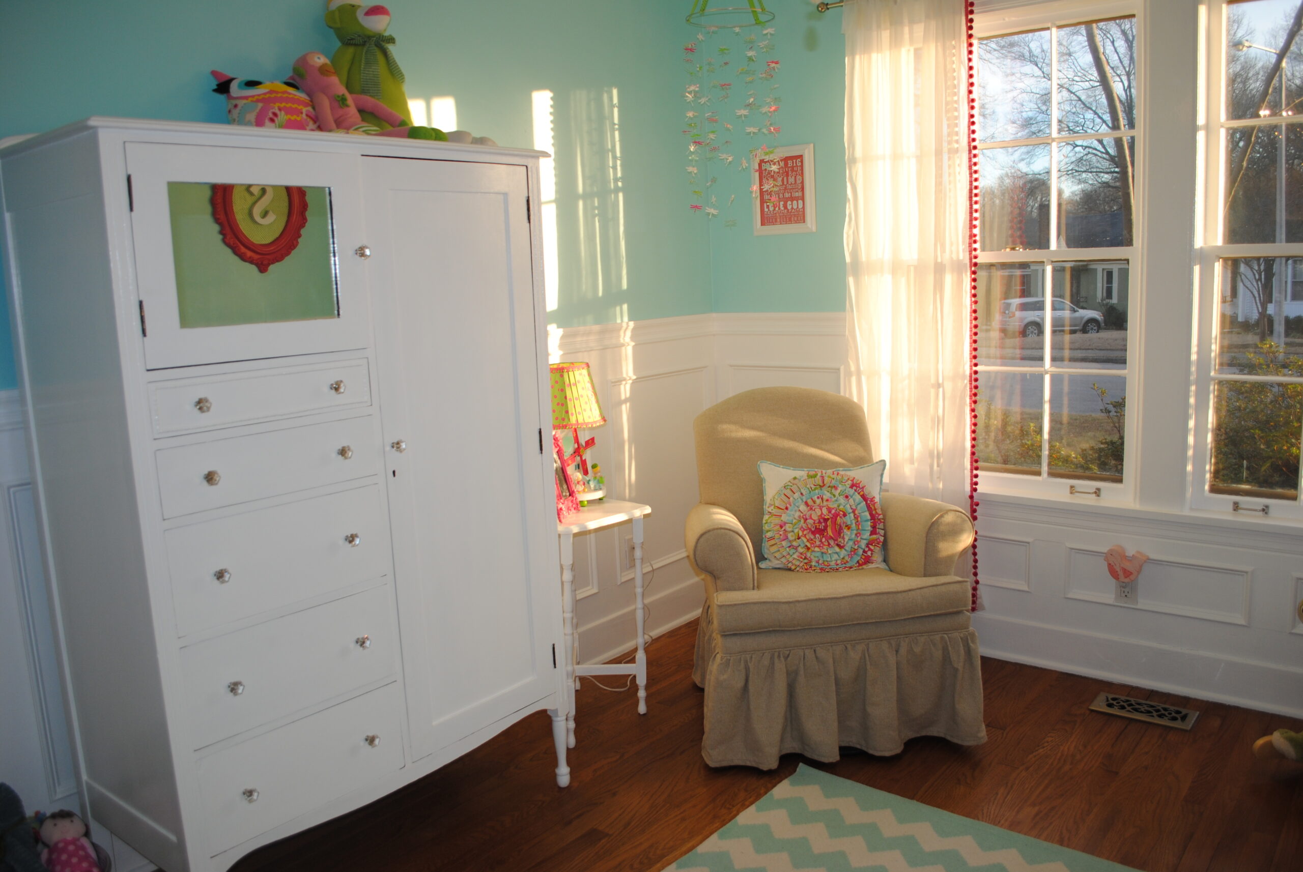 Aqua, Pink, and Green Whimsical Nursery - Project Nursery