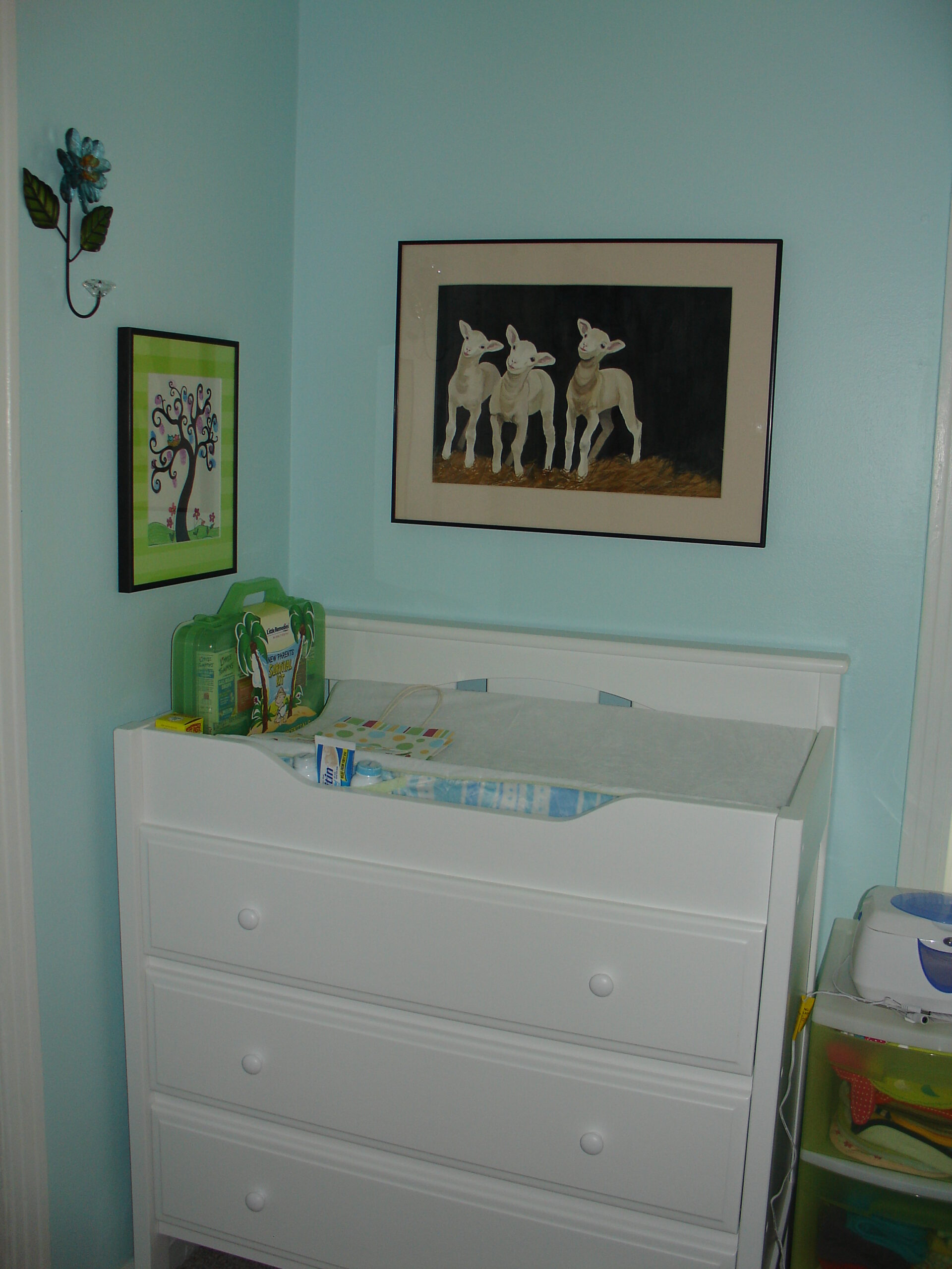 Twins- Edward and Ivy's Aqua Gray and Lime Nursery - Project Nursery