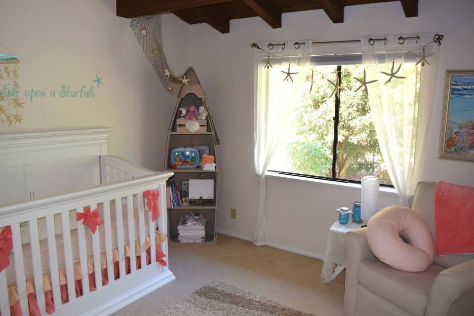 Coral and Aqua Beach Themed Nursery - Project Nursery