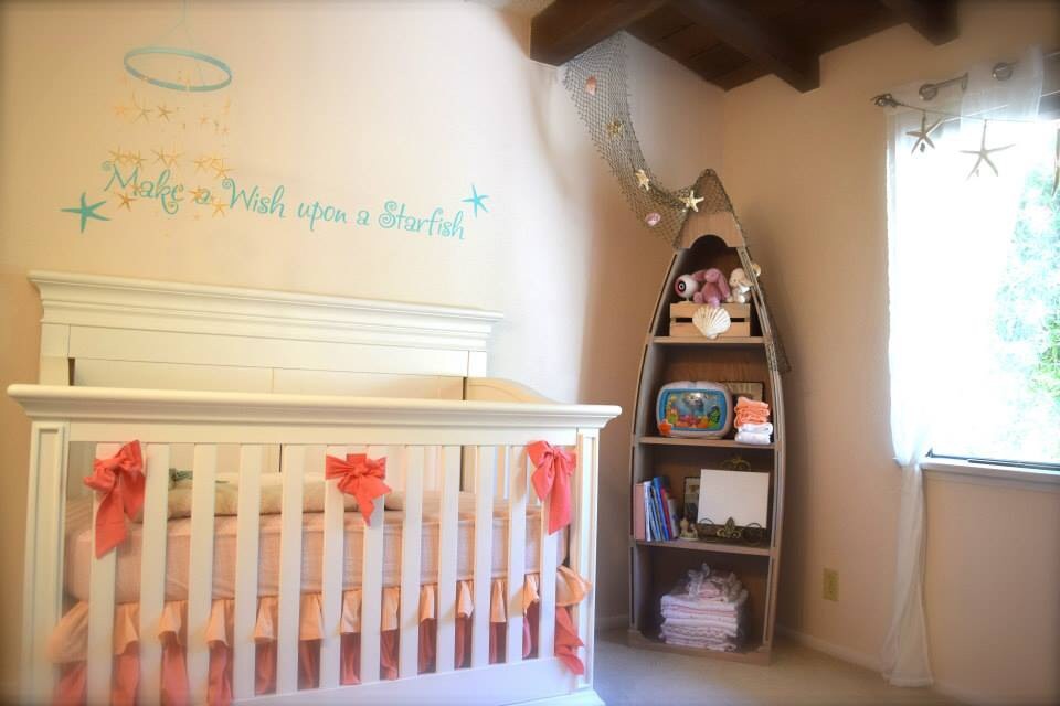 Coral and Aqua Beach Themed Nursery - Project Nursery