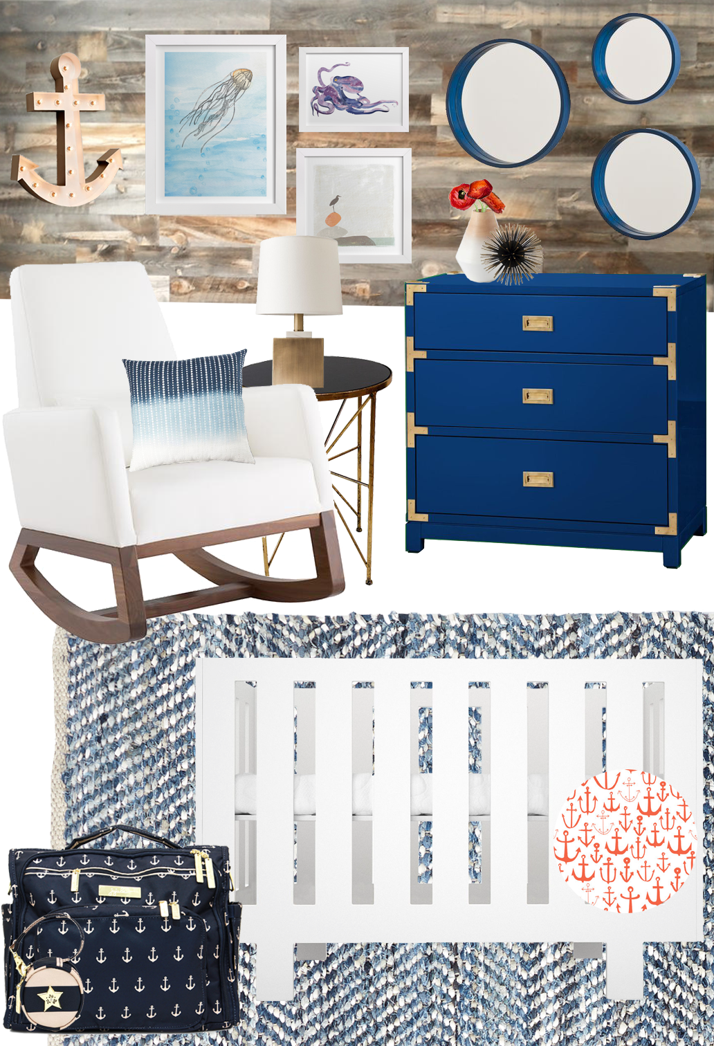 Modern Nautical Nursery Design - Project Nursery