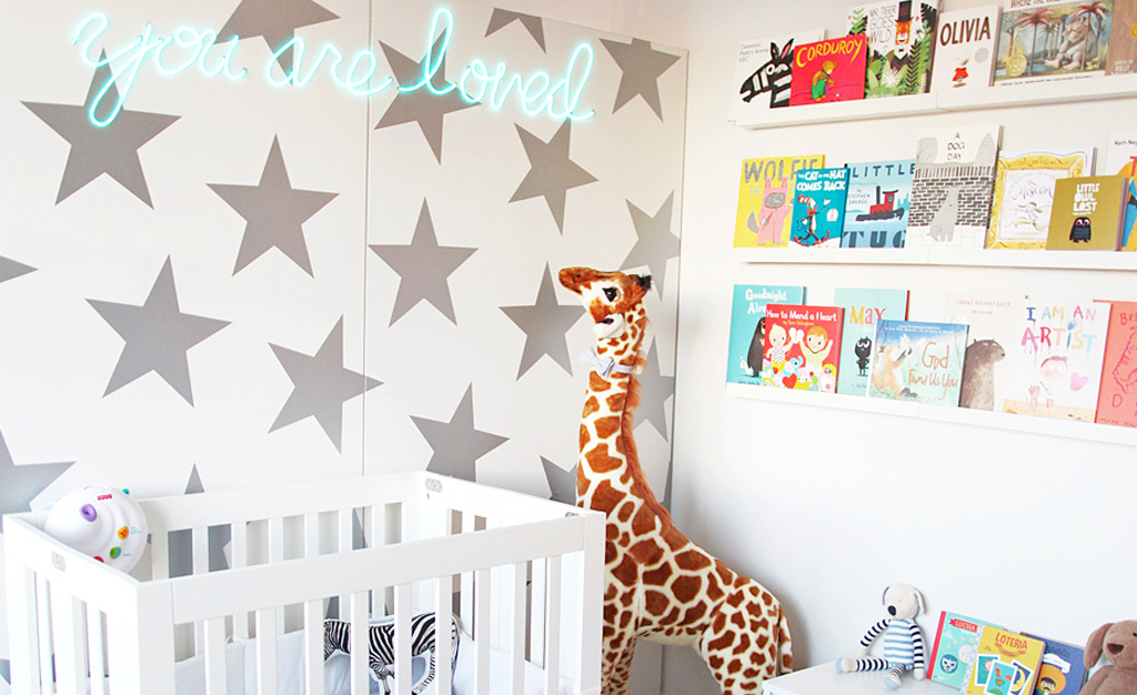 Nursery with Neon Sign