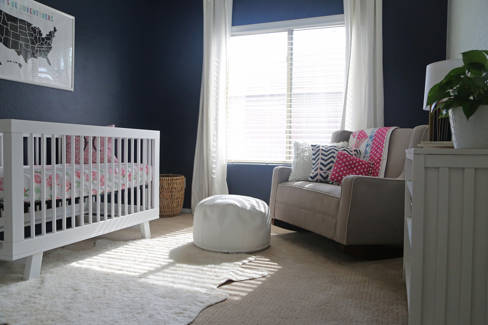 Navy Blue Girl's Nursery Navy Blue Girl's Nursery