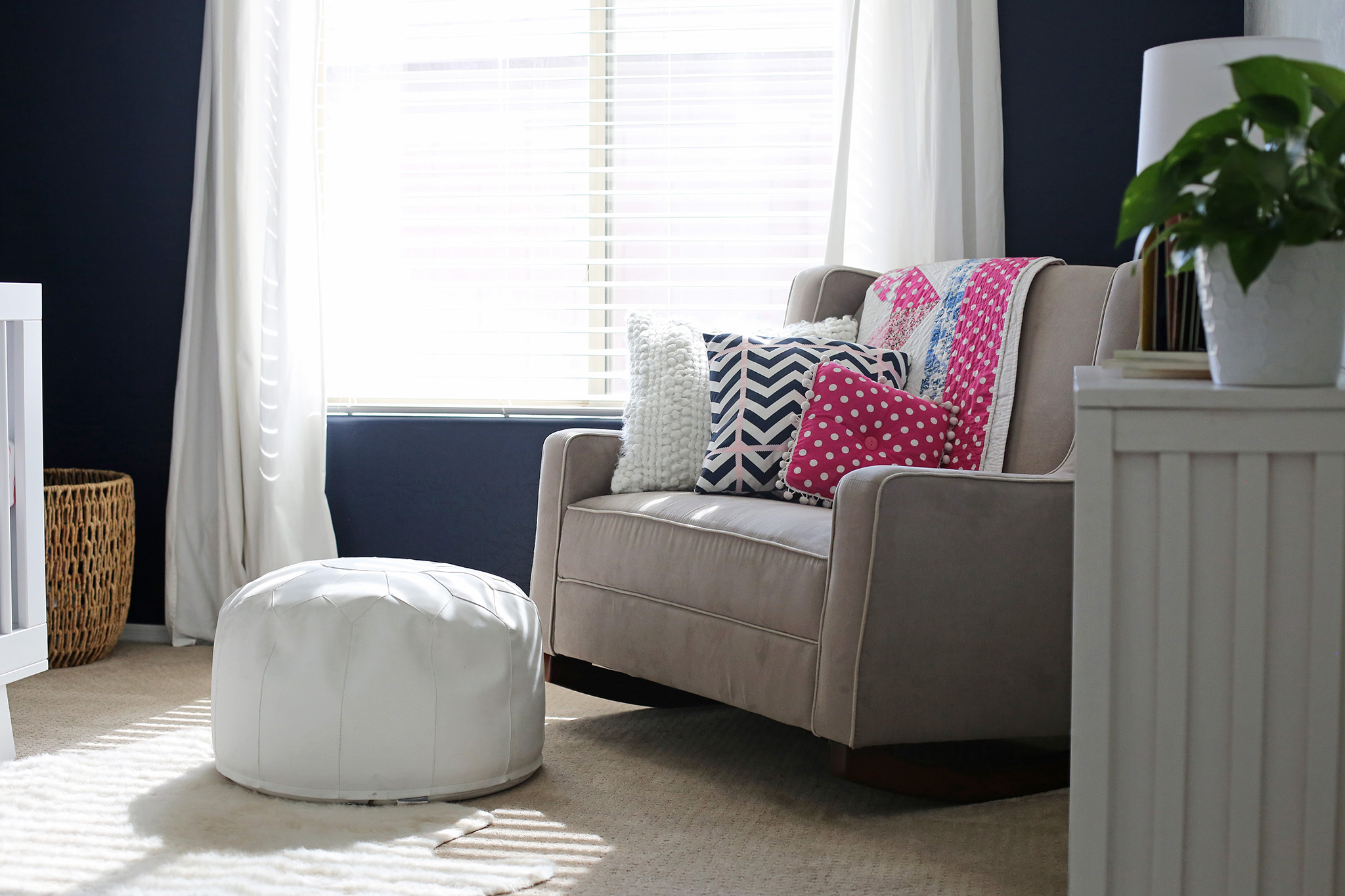 Navy Blue Girl's Nursery Navy Blue Girl's Nursery