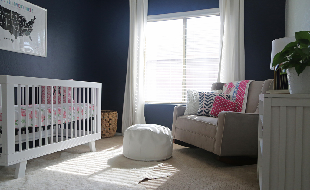 Navy Girl's Nursery