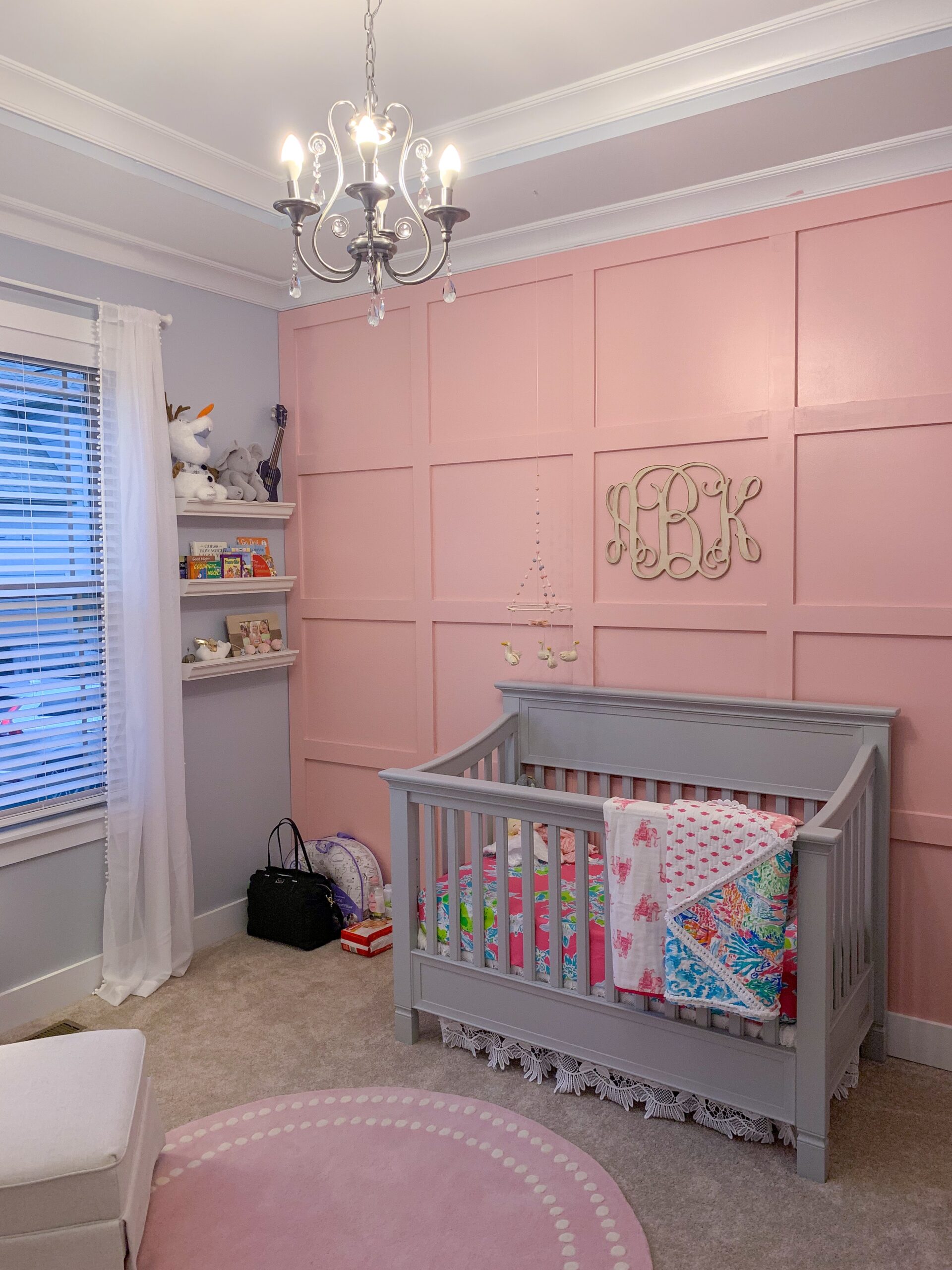AK's Pink and Gray Board and Batten Nursery - Project Nursery